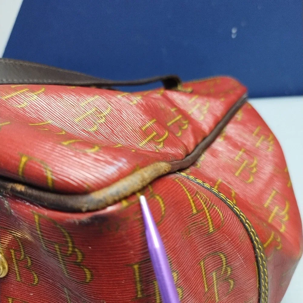 Dooney & Bourke Tote Handbag Womens‎ Multi All Over Logo Print Buckle Closure - Picture 8 of 14